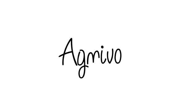 Make a beautiful signature design for name Agnivo. With this signature (Angelique-Rose-font-FFP) style, you can create a handwritten signature for free. Agnivo signature style 5 images and pictures png