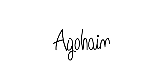 You should practise on your own different ways (Angelique-Rose-font-FFP) to write your name (Agohain) in signature. don't let someone else do it for you. Agohain signature style 5 images and pictures png