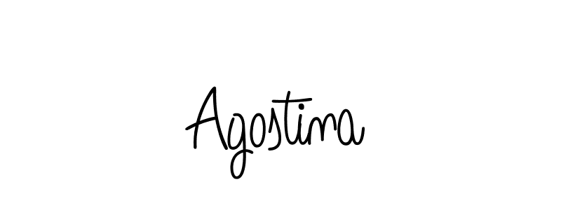 Use a signature maker to create a handwritten signature online. With this signature software, you can design (Angelique-Rose-font-FFP) your own signature for name Agostina. Agostina signature style 5 images and pictures png