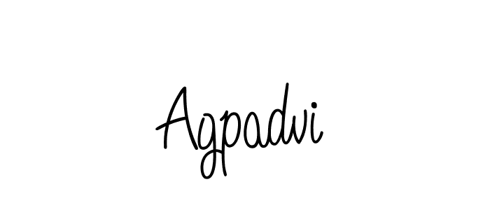 Create a beautiful signature design for name Agpadvi. With this signature (Angelique-Rose-font-FFP) fonts, you can make a handwritten signature for free. Agpadvi signature style 5 images and pictures png