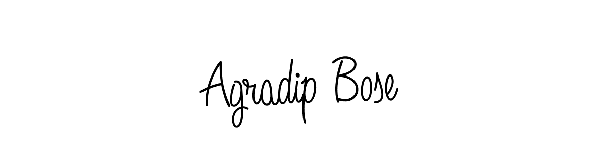 Make a beautiful signature design for name Agradip Bose. With this signature (Angelique-Rose-font-FFP) style, you can create a handwritten signature for free. Agradip Bose signature style 5 images and pictures png