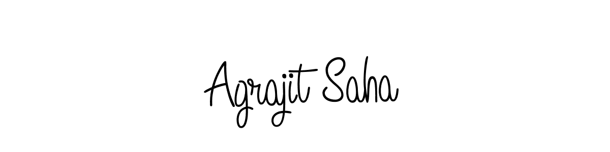 You should practise on your own different ways (Angelique-Rose-font-FFP) to write your name (Agrajit Saha) in signature. don't let someone else do it for you. Agrajit Saha signature style 5 images and pictures png