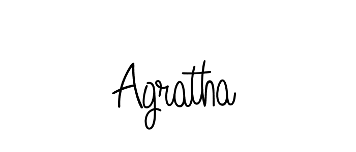 How to Draw Agratha signature style? Angelique-Rose-font-FFP is a latest design signature styles for name Agratha. Agratha signature style 5 images and pictures png