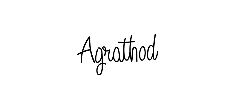 Make a beautiful signature design for name Agrathod. With this signature (Angelique-Rose-font-FFP) style, you can create a handwritten signature for free. Agrathod signature style 5 images and pictures png