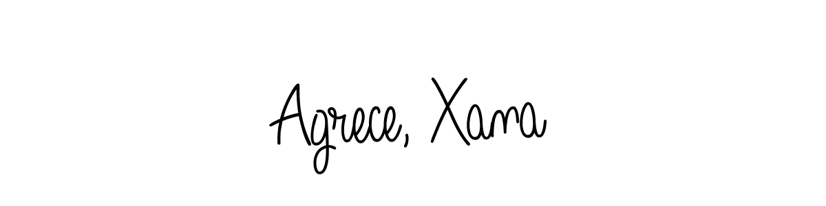 Make a short Agrece, Xana signature style. Manage your documents anywhere anytime using Angelique-Rose-font-FFP. Create and add eSignatures, submit forms, share and send files easily. Agrece, Xana signature style 5 images and pictures png