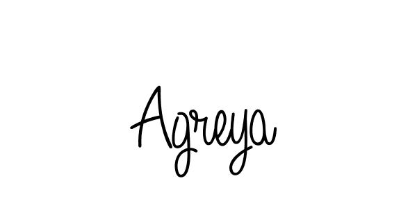 Use a signature maker to create a handwritten signature online. With this signature software, you can design (Angelique-Rose-font-FFP) your own signature for name Agreya. Agreya signature style 5 images and pictures png