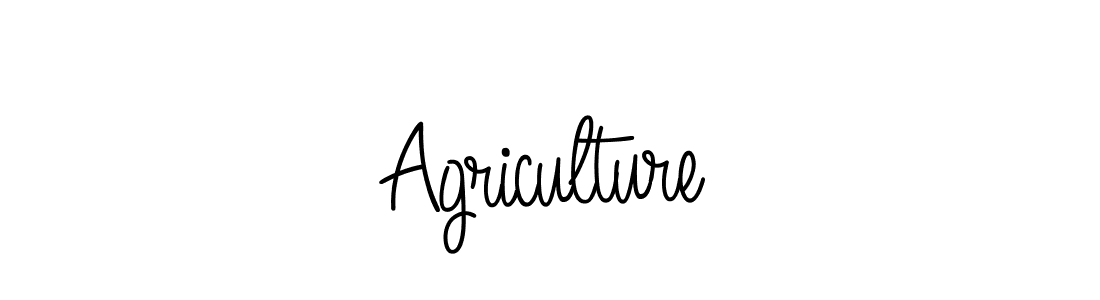 Make a beautiful signature design for name Agriculture. With this signature (Angelique-Rose-font-FFP) style, you can create a handwritten signature for free. Agriculture signature style 5 images and pictures png