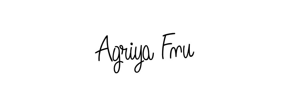 Also we have Agriya Fnu name is the best signature style. Create professional handwritten signature collection using Angelique-Rose-font-FFP autograph style. Agriya Fnu signature style 5 images and pictures png