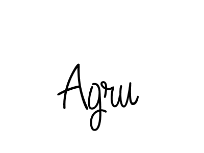 Use a signature maker to create a handwritten signature online. With this signature software, you can design (Angelique-Rose-font-FFP) your own signature for name Agru. Agru signature style 5 images and pictures png