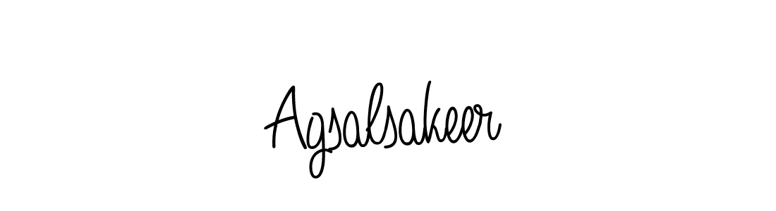 Make a beautiful signature design for name Agsalsakeer. With this signature (Angelique-Rose-font-FFP) style, you can create a handwritten signature for free. Agsalsakeer signature style 5 images and pictures png