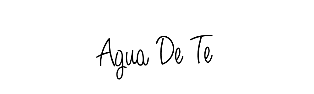 Make a beautiful signature design for name Agua De Te. With this signature (Angelique-Rose-font-FFP) style, you can create a handwritten signature for free. Agua De Te signature style 5 images and pictures png