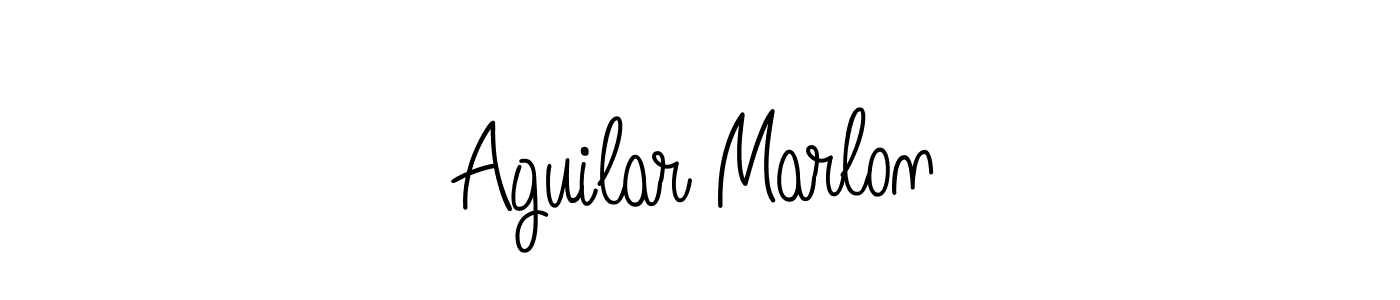 Design your own signature with our free online signature maker. With this signature software, you can create a handwritten (Angelique-Rose-font-FFP) signature for name Aguilar Marlon. Aguilar Marlon signature style 5 images and pictures png