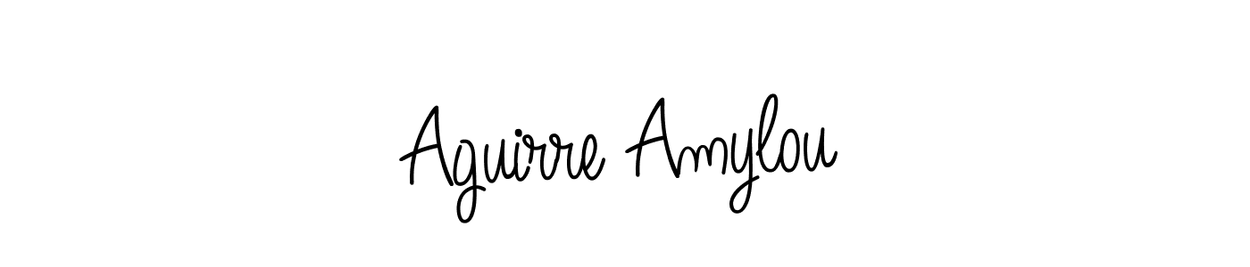 The best way (Angelique-Rose-font-FFP) to make a short signature is to pick only two or three words in your name. The name Aguirre Amylou include a total of six letters. For converting this name. Aguirre Amylou signature style 5 images and pictures png