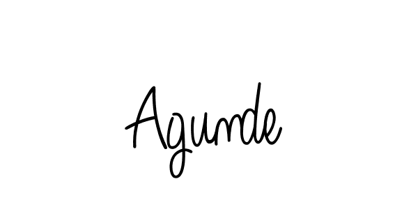 Make a beautiful signature design for name Agunde. With this signature (Angelique-Rose-font-FFP) style, you can create a handwritten signature for free. Agunde signature style 5 images and pictures png