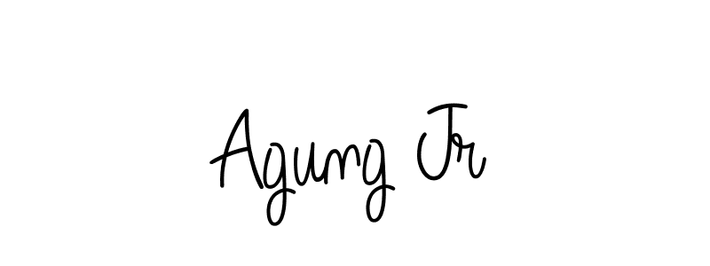 Use a signature maker to create a handwritten signature online. With this signature software, you can design (Angelique-Rose-font-FFP) your own signature for name Agung Jr. Agung Jr signature style 5 images and pictures png