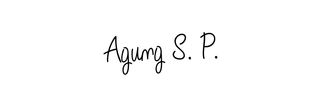 Use a signature maker to create a handwritten signature online. With this signature software, you can design (Angelique-Rose-font-FFP) your own signature for name Agung S. P.. Agung S. P. signature style 5 images and pictures png