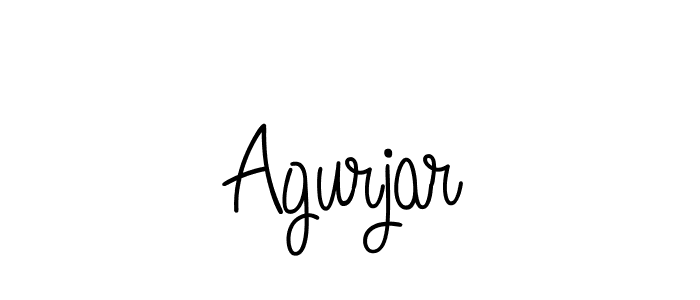 Make a beautiful signature design for name Agurjar. With this signature (Angelique-Rose-font-FFP) style, you can create a handwritten signature for free. Agurjar signature style 5 images and pictures png