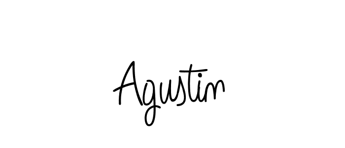 You should practise on your own different ways (Angelique-Rose-font-FFP) to write your name (Agustin) in signature. don't let someone else do it for you. Agustin signature style 5 images and pictures png
