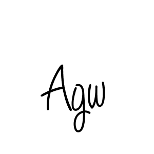 How to make Agw signature? Angelique-Rose-font-FFP is a professional autograph style. Create handwritten signature for Agw name. Agw signature style 5 images and pictures png