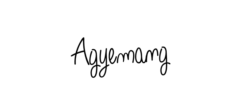You should practise on your own different ways (Angelique-Rose-font-FFP) to write your name (Agyemang) in signature. don't let someone else do it for you. Agyemang signature style 5 images and pictures png