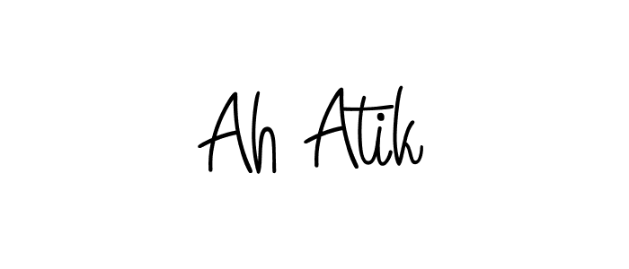 The best way (Angelique-Rose-font-FFP) to make a short signature is to pick only two or three words in your name. The name Ah Atik include a total of six letters. For converting this name. Ah Atik signature style 5 images and pictures png