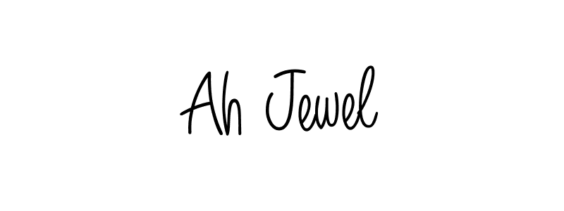 You should practise on your own different ways (Angelique-Rose-font-FFP) to write your name (Ah Jewel) in signature. don't let someone else do it for you. Ah Jewel signature style 5 images and pictures png