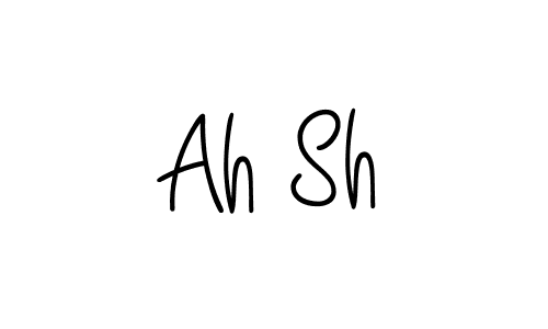 How to Draw Ah Sh signature style? Angelique-Rose-font-FFP is a latest design signature styles for name Ah Sh. Ah Sh signature style 5 images and pictures png