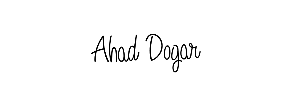 Make a beautiful signature design for name Ahad Dogar. With this signature (Angelique-Rose-font-FFP) style, you can create a handwritten signature for free. Ahad Dogar signature style 5 images and pictures png