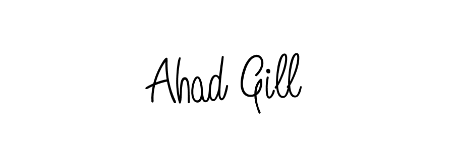 You should practise on your own different ways (Angelique-Rose-font-FFP) to write your name (Ahad Gill) in signature. don't let someone else do it for you. Ahad Gill signature style 5 images and pictures png