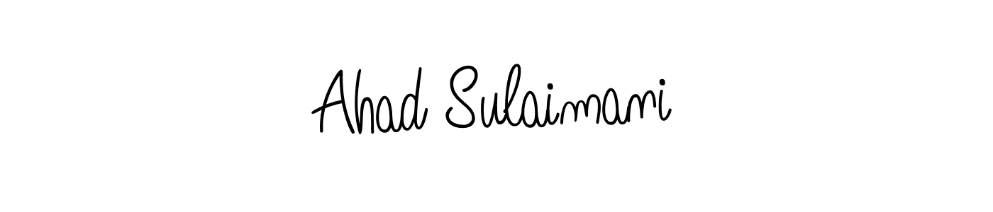 Use a signature maker to create a handwritten signature online. With this signature software, you can design (Angelique-Rose-font-FFP) your own signature for name Ahad Sulaimani. Ahad Sulaimani signature style 5 images and pictures png