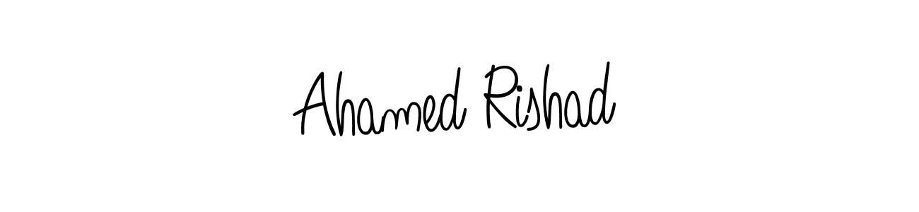 Design your own signature with our free online signature maker. With this signature software, you can create a handwritten (Angelique-Rose-font-FFP) signature for name Ahamed Rishad. Ahamed Rishad signature style 5 images and pictures png