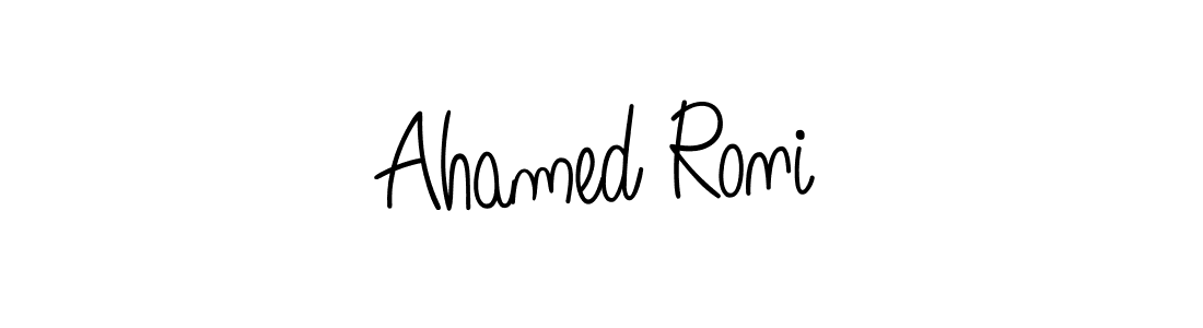 Design your own signature with our free online signature maker. With this signature software, you can create a handwritten (Angelique-Rose-font-FFP) signature for name Ahamed Roni. Ahamed Roni signature style 5 images and pictures png