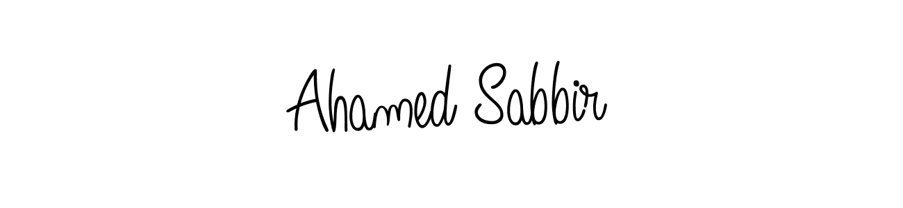 How to make Ahamed Sabbir name signature. Use Angelique-Rose-font-FFP style for creating short signs online. This is the latest handwritten sign. Ahamed Sabbir signature style 5 images and pictures png