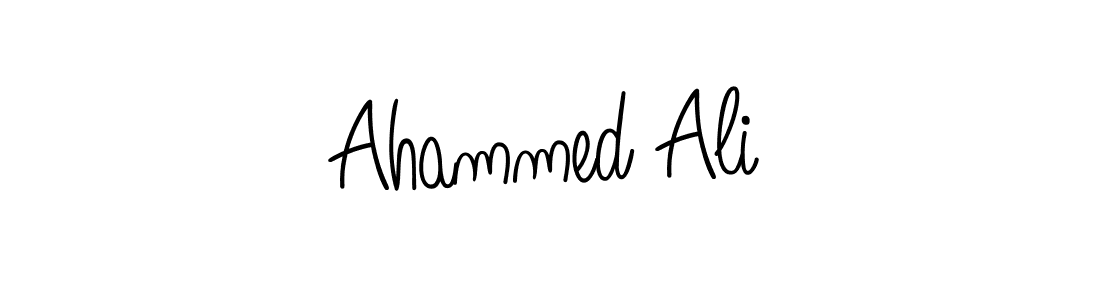 Use a signature maker to create a handwritten signature online. With this signature software, you can design (Angelique-Rose-font-FFP) your own signature for name Ahammed Ali. Ahammed Ali signature style 5 images and pictures png