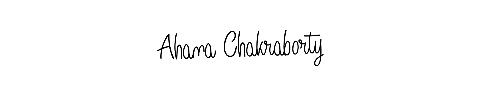 The best way (Angelique-Rose-font-FFP) to make a short signature is to pick only two or three words in your name. The name Ahana Chakraborty include a total of six letters. For converting this name. Ahana Chakraborty signature style 5 images and pictures png