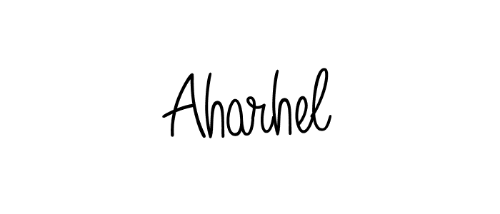 How to make Aharhel name signature. Use Angelique-Rose-font-FFP style for creating short signs online. This is the latest handwritten sign. Aharhel signature style 5 images and pictures png