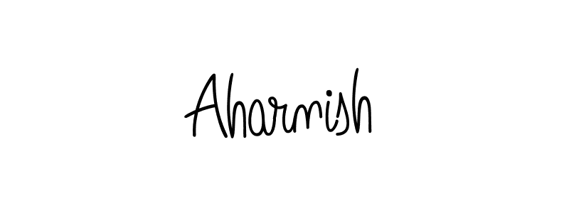 Design your own signature with our free online signature maker. With this signature software, you can create a handwritten (Angelique-Rose-font-FFP) signature for name Aharnish. Aharnish signature style 5 images and pictures png