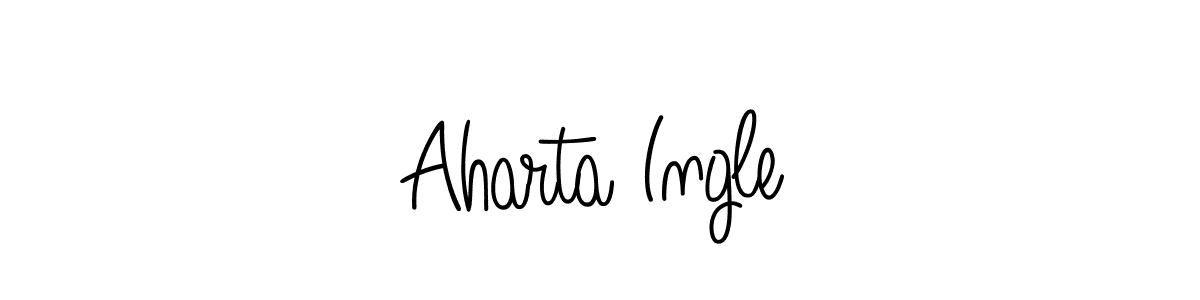 How to Draw Aharta Ingle signature style? Angelique-Rose-font-FFP is a latest design signature styles for name Aharta Ingle. Aharta Ingle signature style 5 images and pictures png