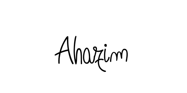 You should practise on your own different ways (Angelique-Rose-font-FFP) to write your name (Ahazim) in signature. don't let someone else do it for you. Ahazim signature style 5 images and pictures png