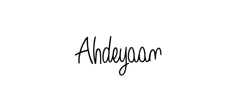 Make a beautiful signature design for name Ahdeyaan. With this signature (Angelique-Rose-font-FFP) style, you can create a handwritten signature for free. Ahdeyaan signature style 5 images and pictures png