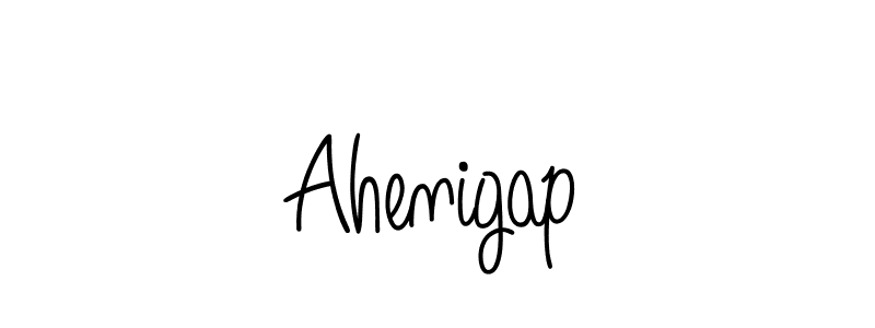 Design your own signature with our free online signature maker. With this signature software, you can create a handwritten (Angelique-Rose-font-FFP) signature for name Ahenigap. Ahenigap signature style 5 images and pictures png