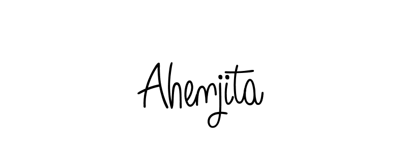 Also You can easily find your signature by using the search form. We will create Ahenjita name handwritten signature images for you free of cost using Angelique-Rose-font-FFP sign style. Ahenjita signature style 5 images and pictures png