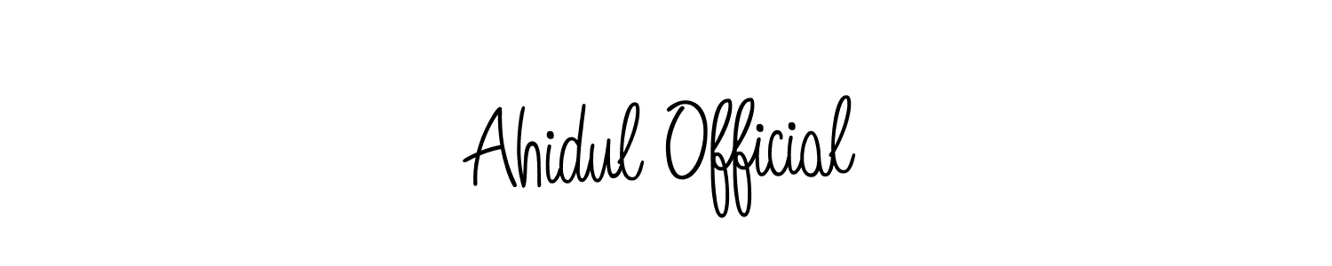 You should practise on your own different ways (Angelique-Rose-font-FFP) to write your name (Ahidul Official) in signature. don't let someone else do it for you. Ahidul Official signature style 5 images and pictures png
