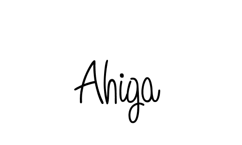 Use a signature maker to create a handwritten signature online. With this signature software, you can design (Angelique-Rose-font-FFP) your own signature for name Ahiga. Ahiga signature style 5 images and pictures png