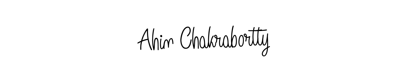 Design your own signature with our free online signature maker. With this signature software, you can create a handwritten (Angelique-Rose-font-FFP) signature for name Ahin Chakrabortty. Ahin Chakrabortty signature style 5 images and pictures png