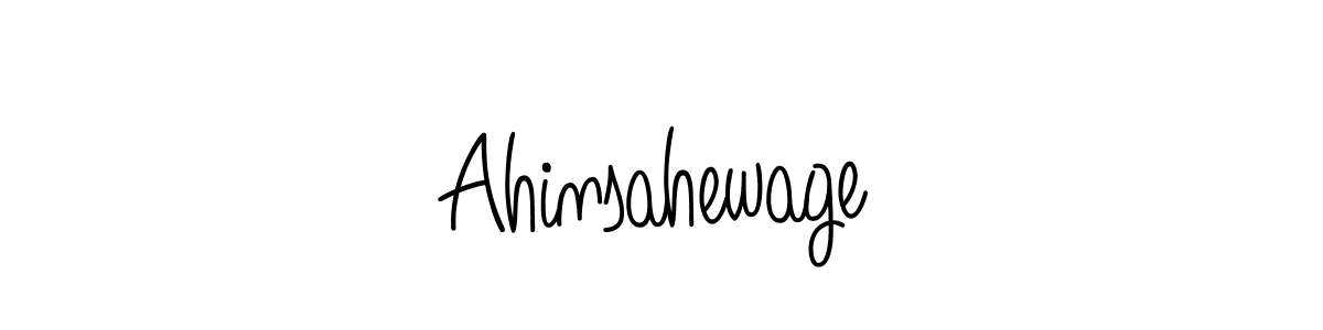 Use a signature maker to create a handwritten signature online. With this signature software, you can design (Angelique-Rose-font-FFP) your own signature for name Ahinsahewage. Ahinsahewage signature style 5 images and pictures png