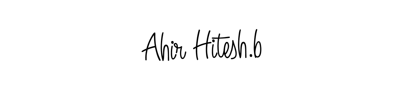 Also we have Ahir Hitesh.b name is the best signature style. Create professional handwritten signature collection using Angelique-Rose-font-FFP autograph style. Ahir Hitesh.b signature style 5 images and pictures png