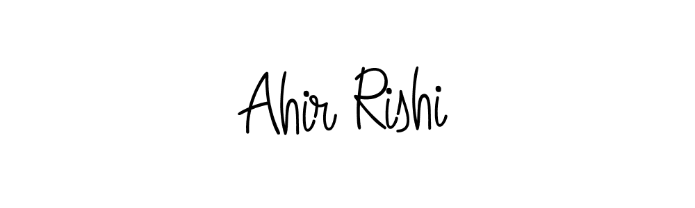 How to make Ahir Rishi name signature. Use Angelique-Rose-font-FFP style for creating short signs online. This is the latest handwritten sign. Ahir Rishi signature style 5 images and pictures png