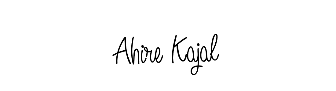 How to Draw Ahire Kajal signature style? Angelique-Rose-font-FFP is a latest design signature styles for name Ahire Kajal. Ahire Kajal signature style 5 images and pictures png