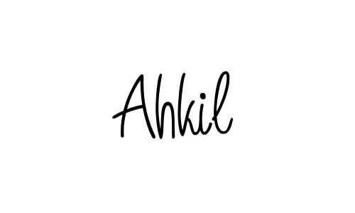 How to make Ahkil name signature. Use Angelique-Rose-font-FFP style for creating short signs online. This is the latest handwritten sign. Ahkil signature style 5 images and pictures png